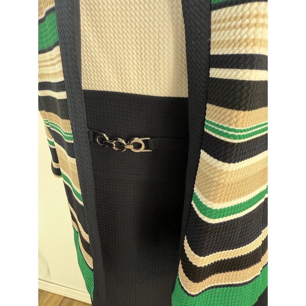 NEW Studio One New York 2PC Dress Jacket Black Green Cream Size 10 Career Set - Picture 9 of 16